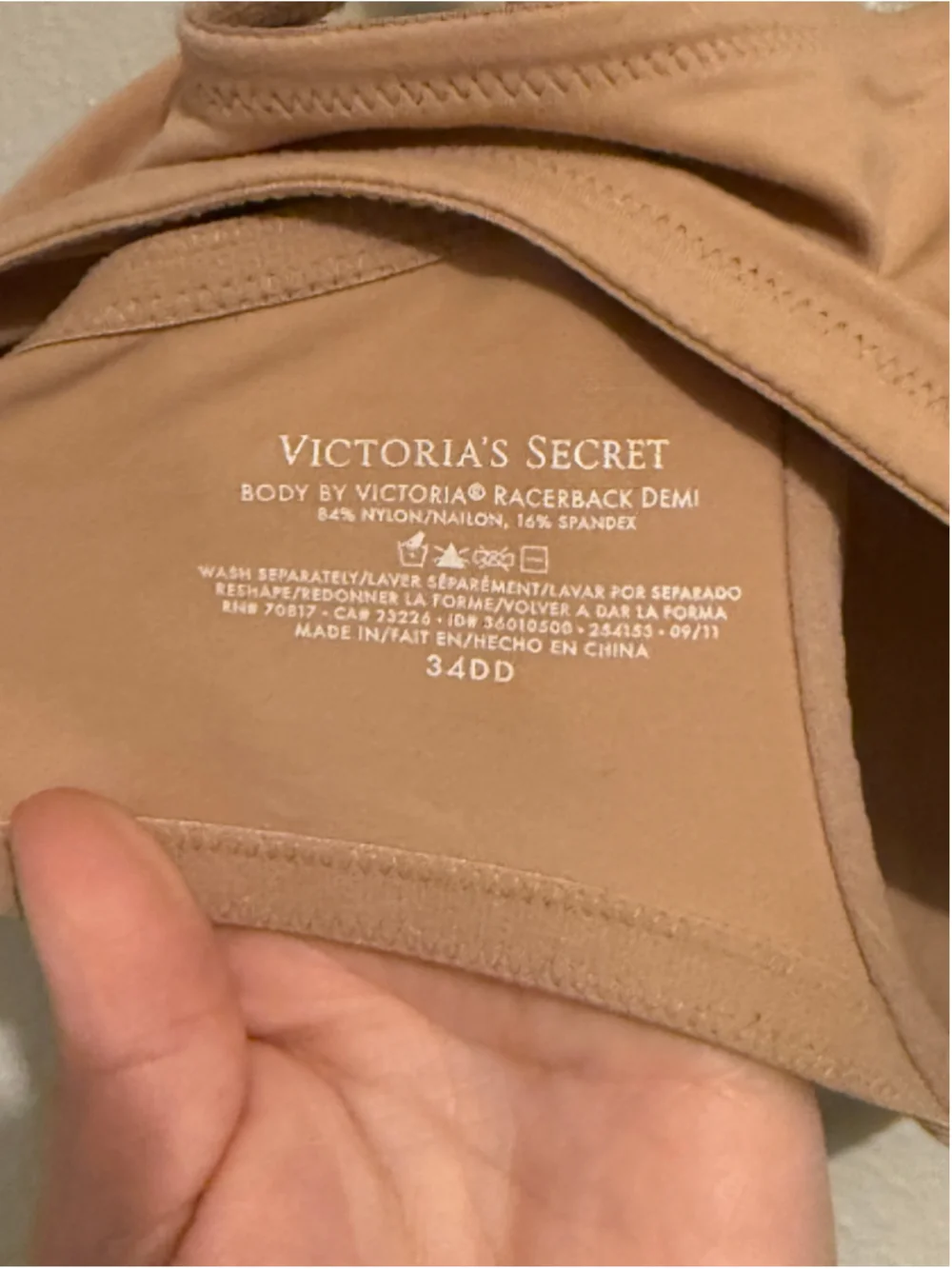 Victoria’s Secret Body by Victoria Racerback Demi Bra 34DD